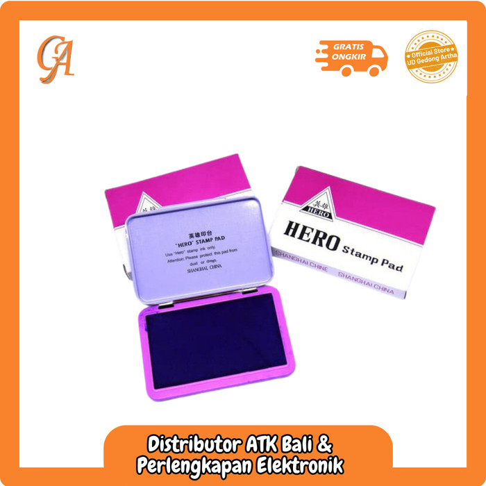 Bantalan Stempel Kecil Merk Hero 1 Bantalan Stempel Kecil Merk Hero