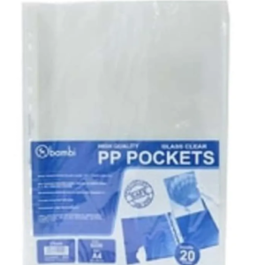 POCKET FILE PLASTIK A4 ( 1 PACK ISI 20 PCS )